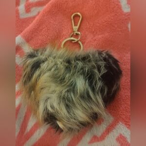 Express Furry Faux-Fur Bag Charm Multicolor
